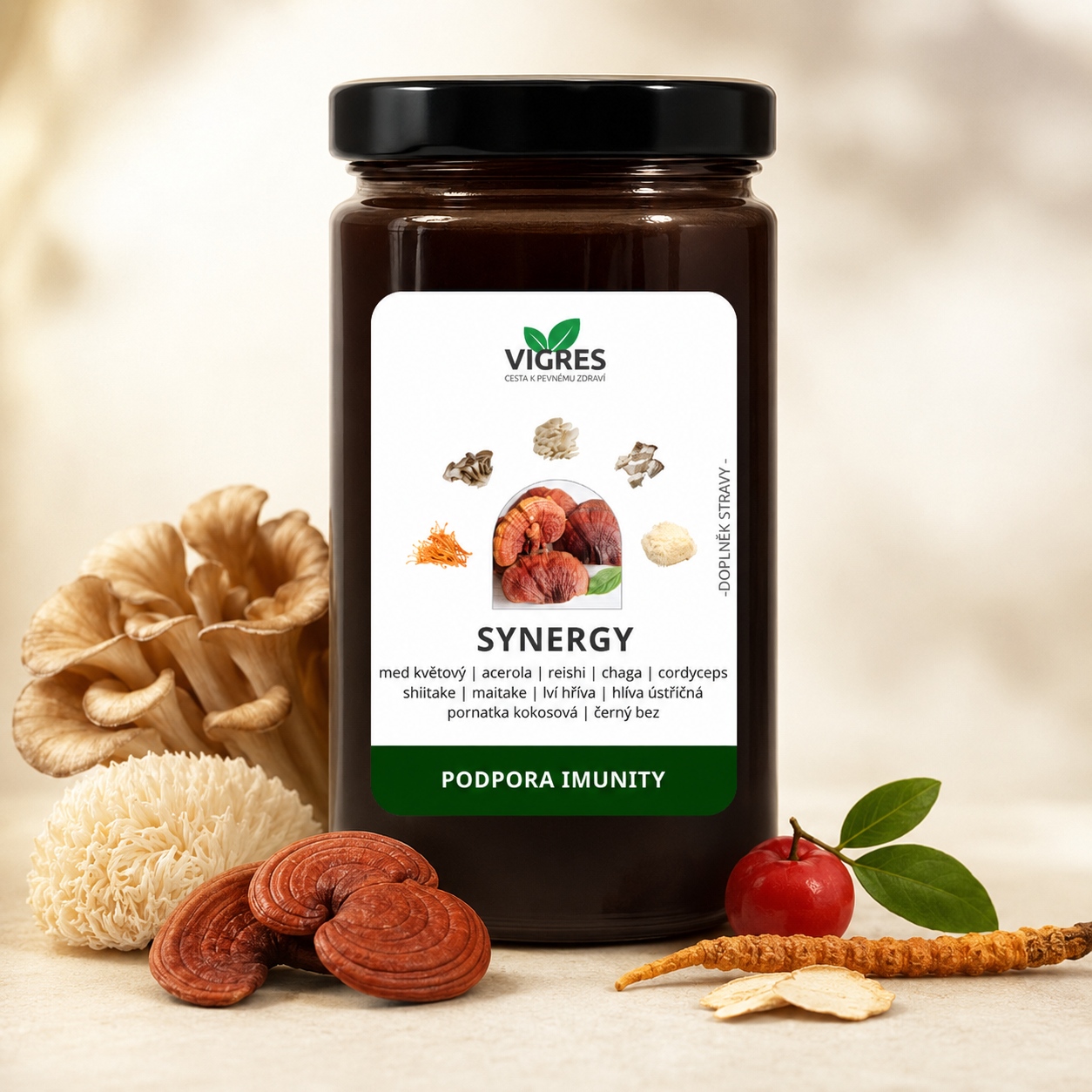 SYNERGY – vitální houby v medu na imunitu